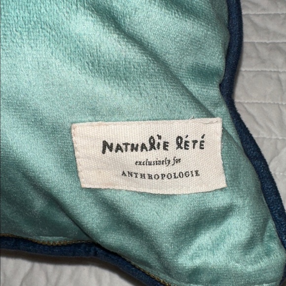 Nathalie Lete Embroidered Velvet Pillow 18" x 18" - Picture 12 of 12